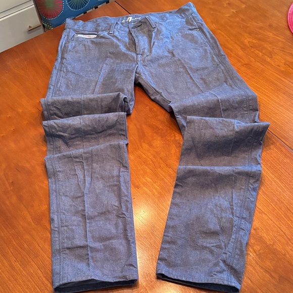 7 For All Mankind The Straight Men's Denim Jean Size 33X34 - Picture 1 of 7